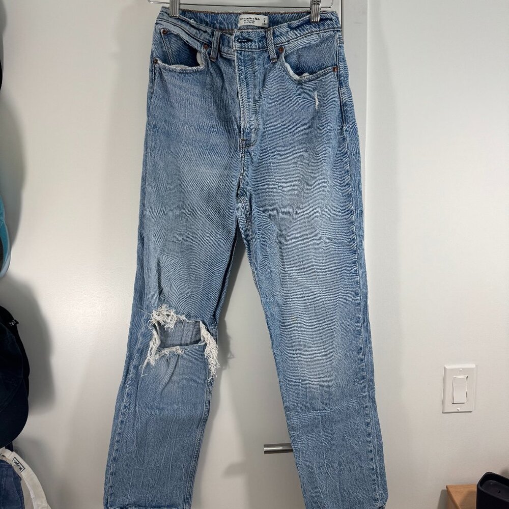 Abercrombie & Fitch ’90s Released Jeans (Curve Love) - 8 Long - Picture 1 of 2